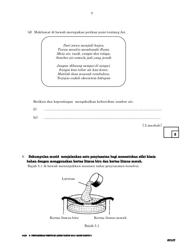 Soalan akhir tahun tahun 5 - sains kertas 2 - 2015