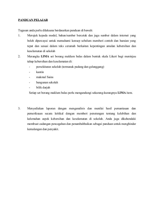 Soalan asgnmt hbhe 3203 kebersihan dan keselamatan 