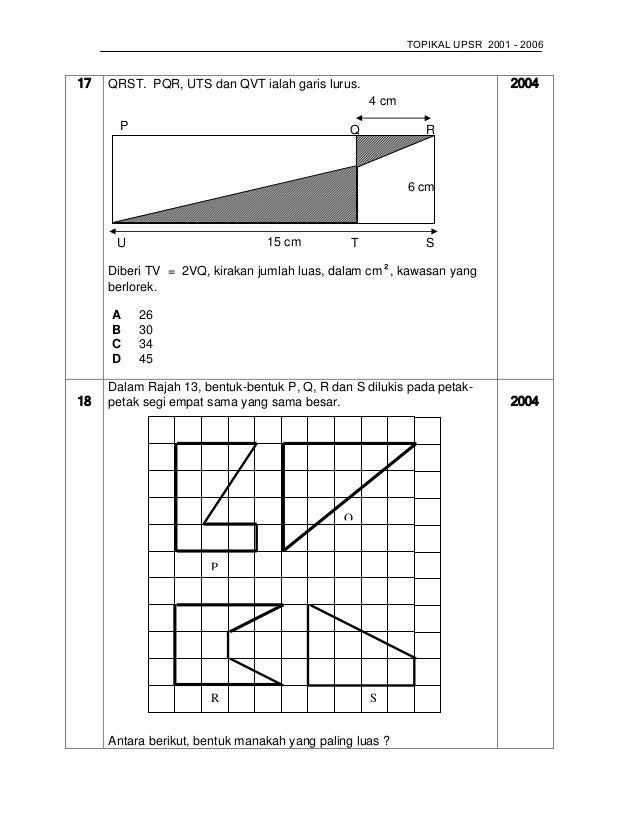 Soalan bentuk dan ruang