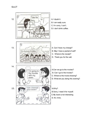 Kertas Soalan Bahasa Inggeris Kertas 1 Tahun 5 KSSR