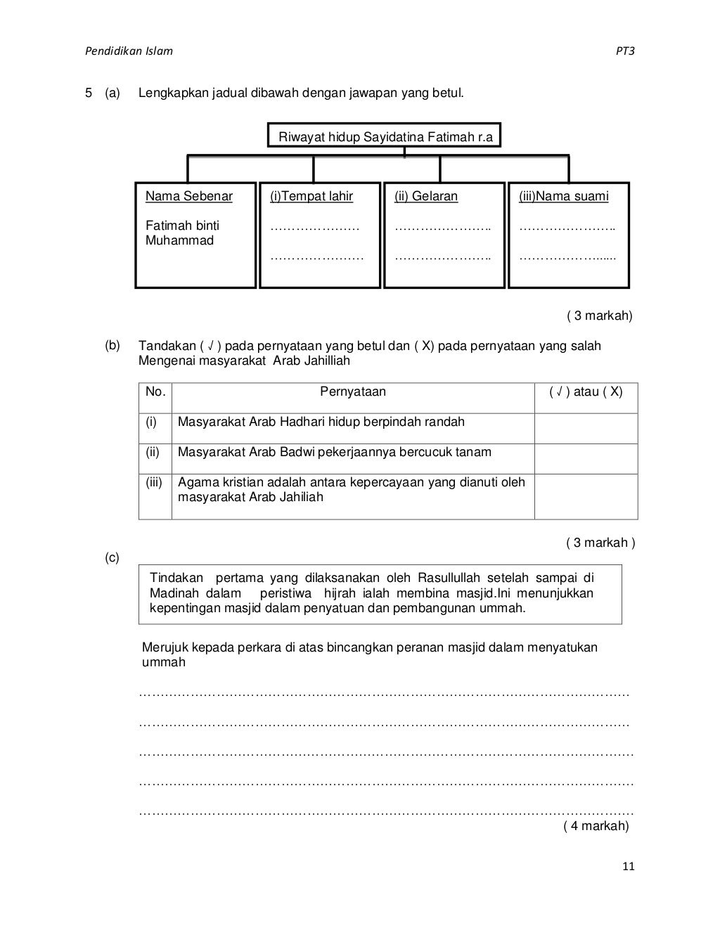 PAI TINGKATAN 3Soalan bk1