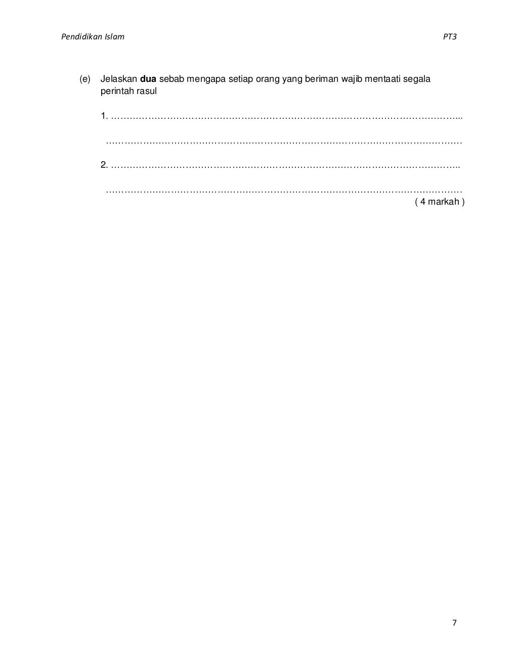 PAI TINGKATAN 3Soalan bk1
