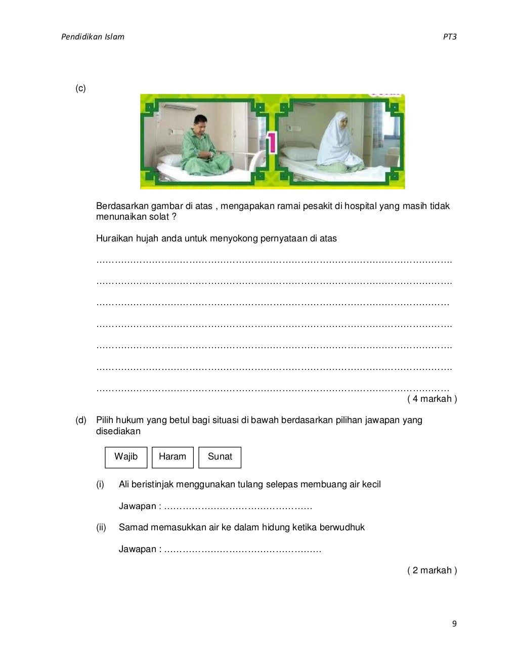 PAI TINGKATAN 3Soalan bk1