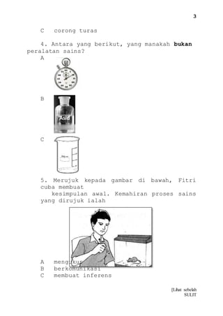 Soalan dst tahun 3 mac 2018