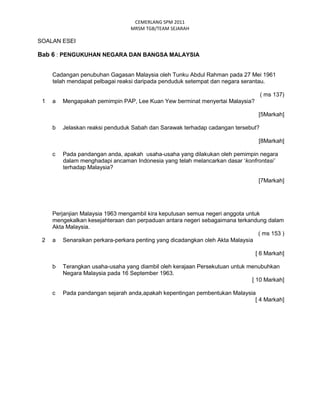 Soalan Esei Program Idp Mrsm Tgb