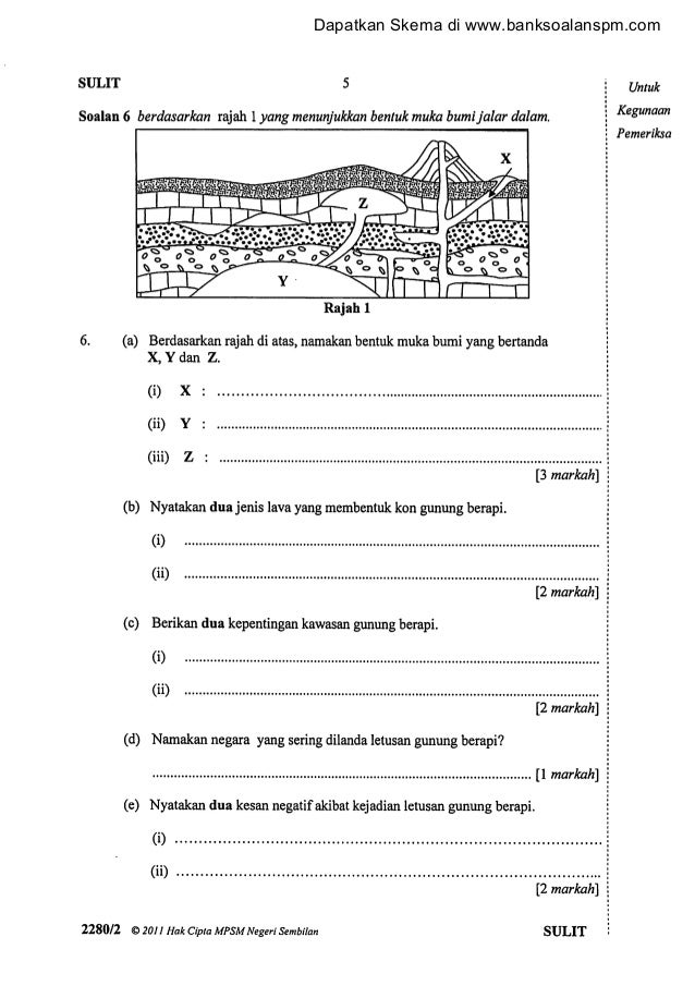 Soalan geografi kertas 2 percubaan spm negeri sembilan 2011