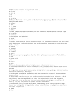 Soal animasi edit | PDF