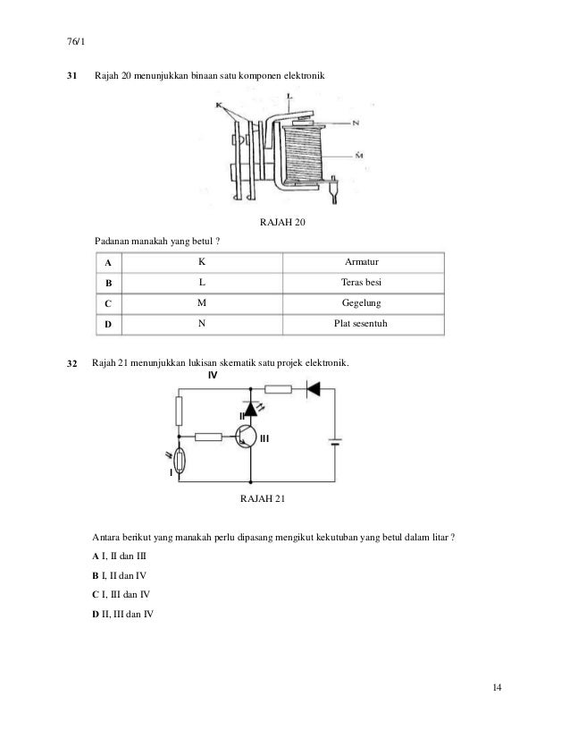 Soalan Peperiksaan KHB -Kemahiran Teknikal 2014