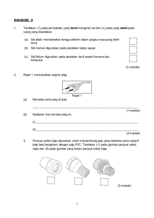 SOALAN KEMAHIRAN TEKNIKAL TINGKATAN 3