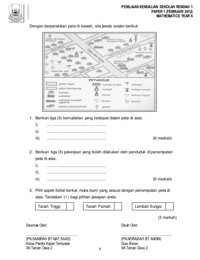 Soalan kt thn 4 pksr3 2011