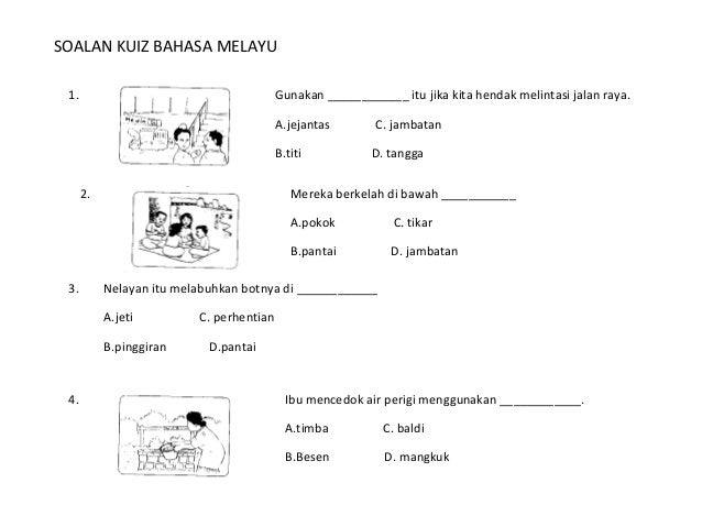 Soalan Kuiz Bahasa Melayu oleh Lee Mei Li