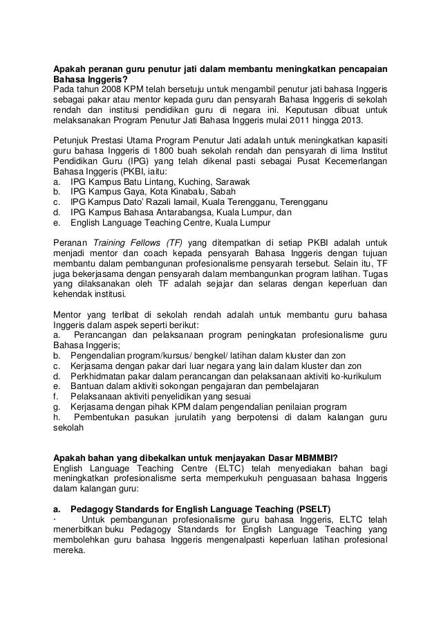 Soalan Bahasa Inggeris Pasti 5 Tahun - Contoh Su