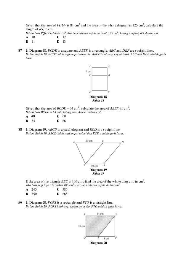 UJIAN MATEMATIK TINGKATAN 1 + SKEMA JAWAPAN