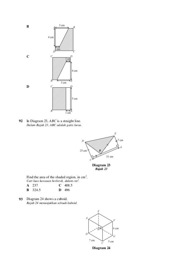 UJIAN MATEMATIK TINGKATAN 1 + SKEMA JAWAPAN