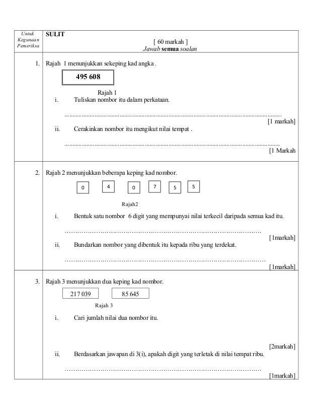 Soalan matematik tahun 5 ujian 1 bulan mac 2017 (1)