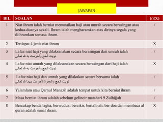 Soalan niat ihram | PPT
