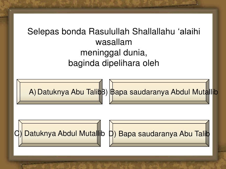 Soalan objektif tarikh Soalan objektif tarikh