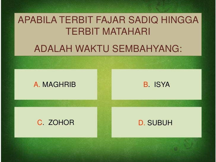 Soalan objektif yr 7&8
