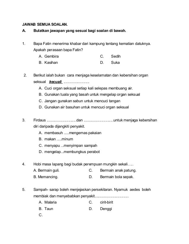Soalan pk thn 2 OKTOBER 2014