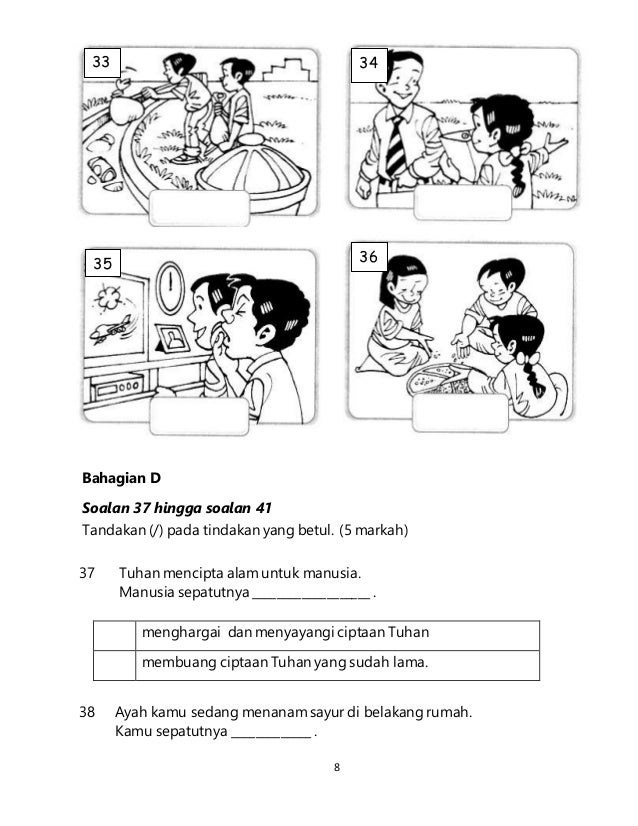 Pendidikan Moral Tahun 1 Latihan