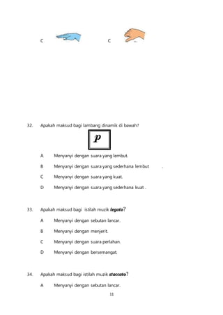 Soalan peperiksaan akhir tahun pendidikan muzik tahun 4 2015