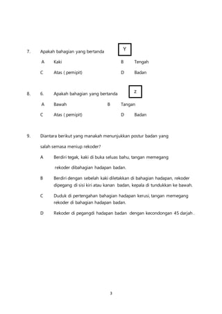 Soalan peperiksaan akhir tahun pendidikan muzik tahun 4 2015