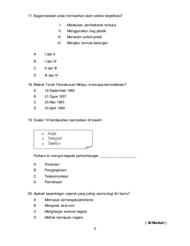 Soalan peperiksaan pertengahan tahun sejarah tahun 4 2019 docx