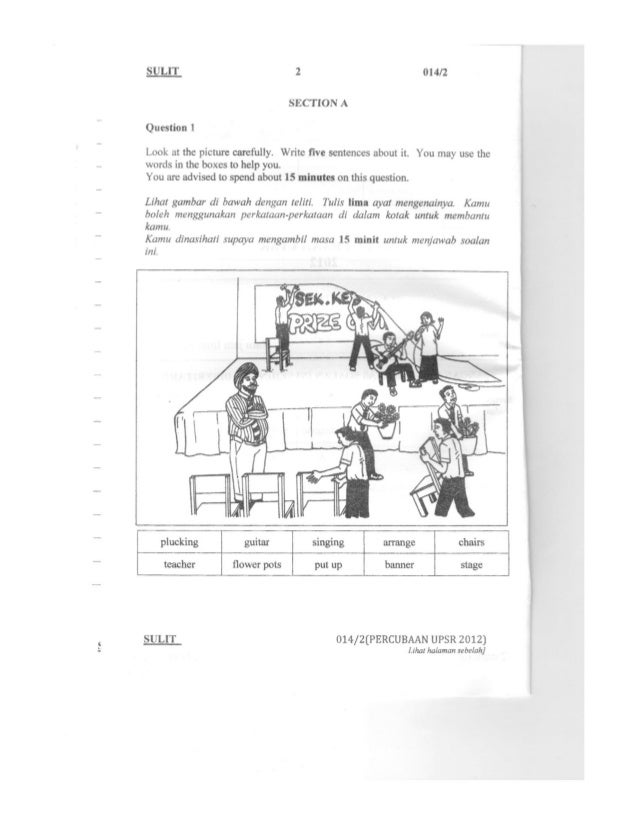 Soalan percubaan b.i (paper 2)upsr kedah 2012