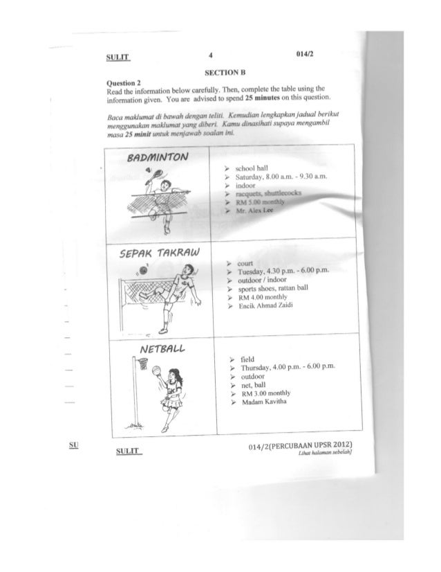 Soalan percubaan b.i (paper 2)upsr kedah 2012