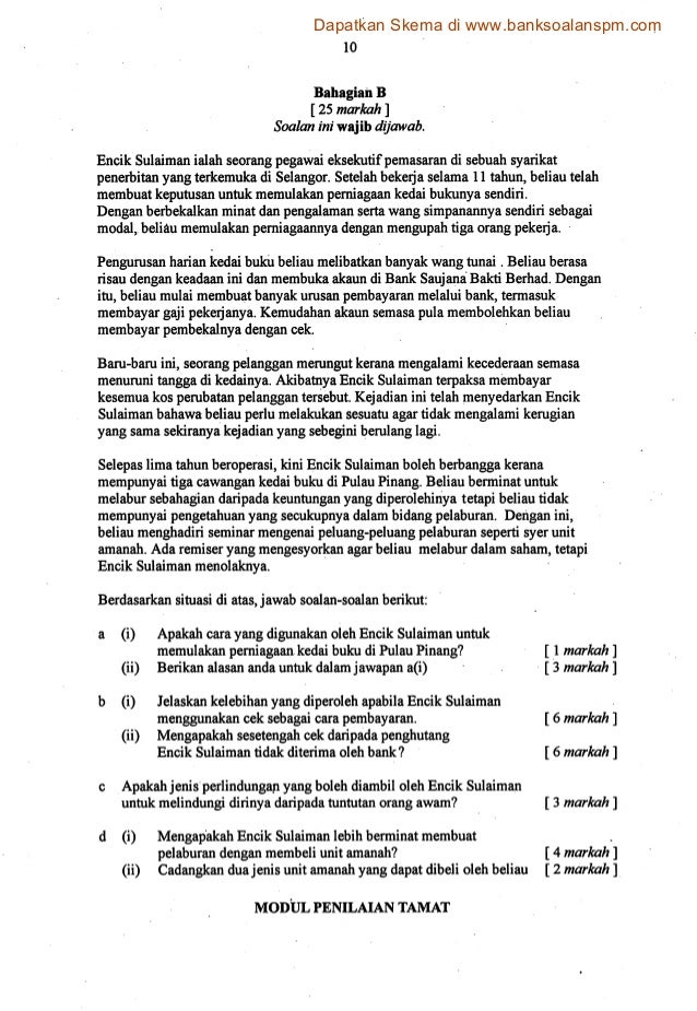 Soalan perdagangan kertas 2 percubaan spm pulau pinang 2011
