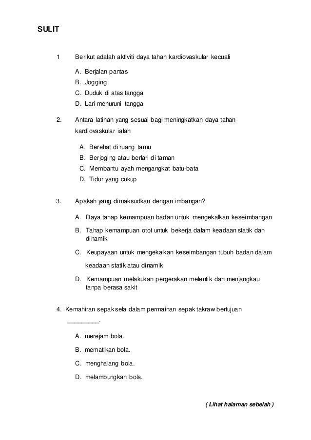 Ruang Jawapan Objektif  Umi Wasiati