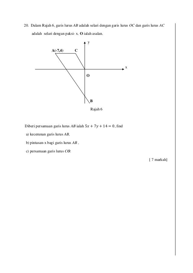 Soalan Pertengahan Tahun Matematik Tingkatan 4