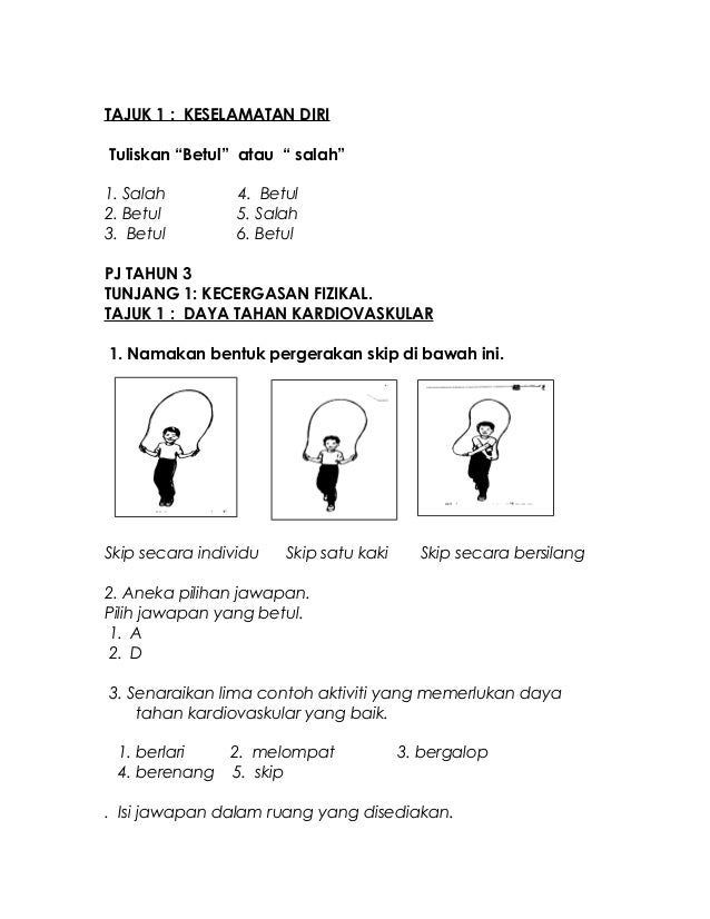 Soalan pj pk tahun 3 Soalan pj pk tahun 3