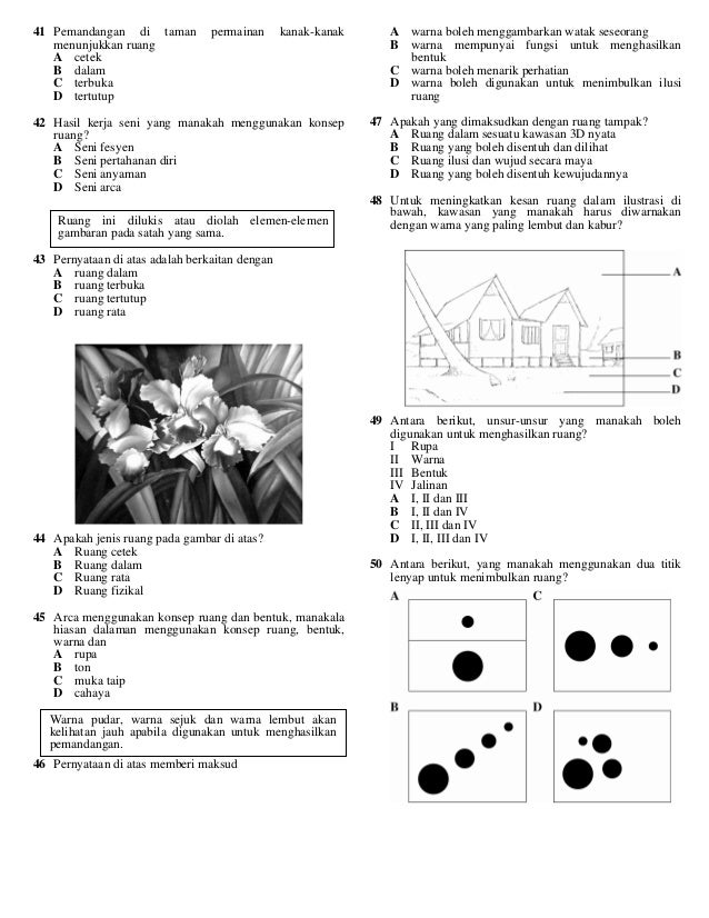 Pendidikan seni tingkatan 1