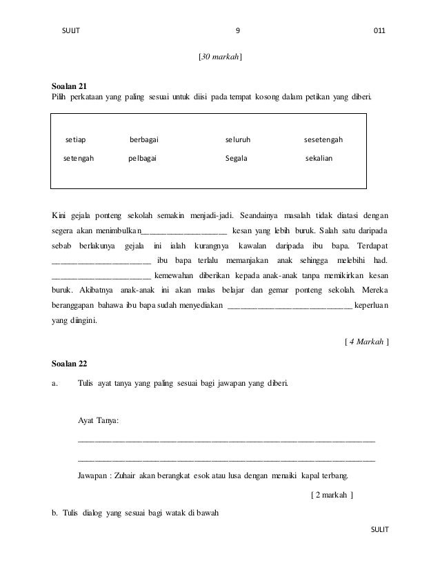 Soalan ramalan upsr 2016 johor bm k1 + skema jawapan