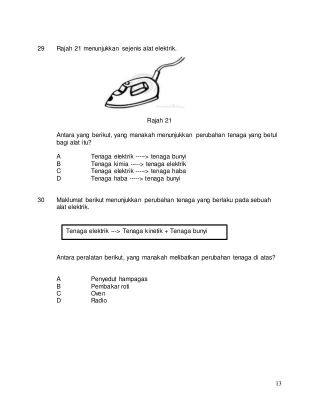 Soalan Sains Tahun 5 Kssr Ujian 1 - Terengganu q