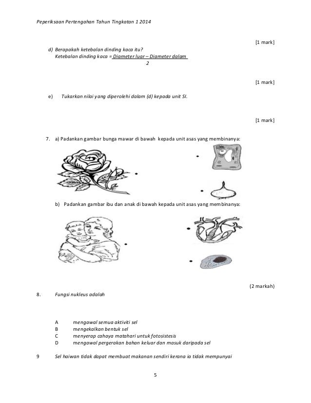 Soalan sains ting 1