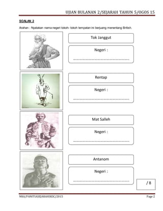 Soalan sejarah tahun 5 ub2