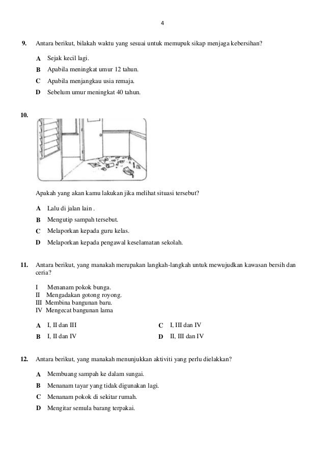 Soalan Pendidikan Sivik & Kenegaraan Tahun 6