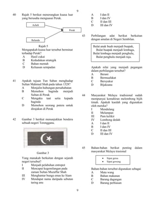 Soalan Sejarah Tingkatan 1