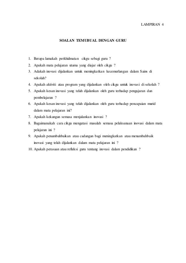 Temu Bual Soalan Dan Jawapan malakowes