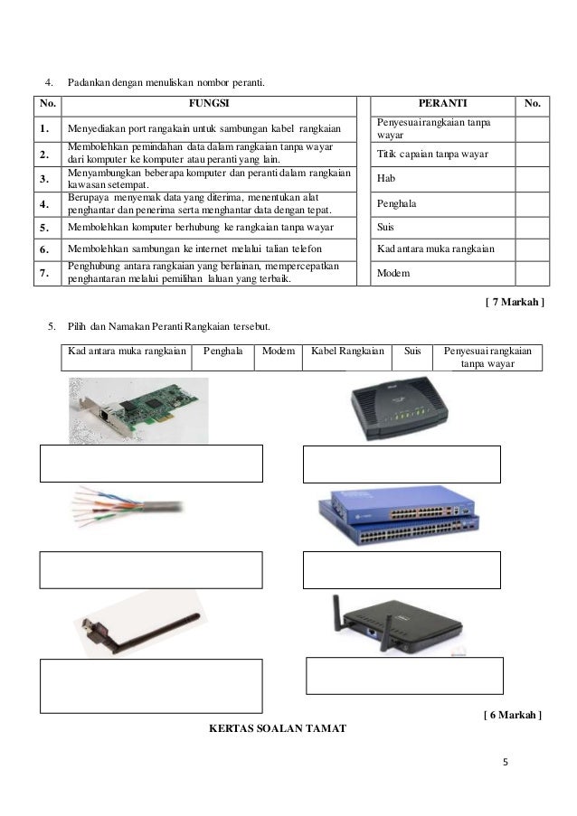 Soalan tmk tahun 5 ujian 1