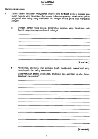 Soalan ulangkaji BMM3142 Kebudayaan Melayu pdf 