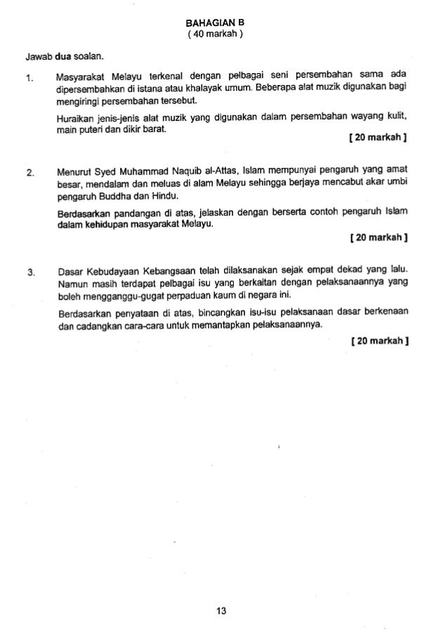 Soalan ulangkaji BMM3142 Kebudayaan Melayu pdf