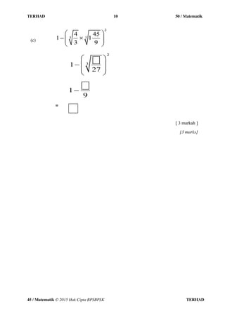 Soalan ungkapan algebra