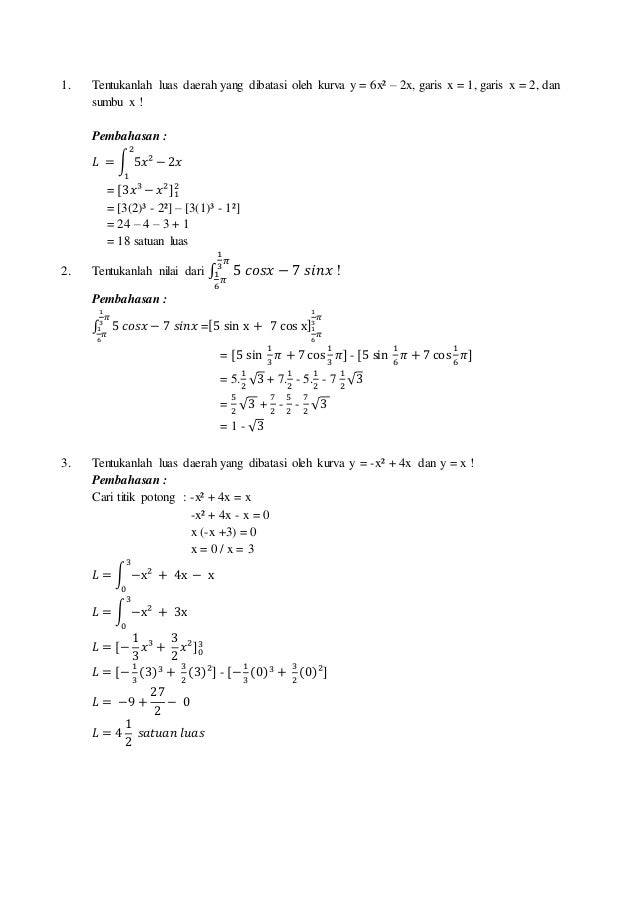 15++ Soal cerita integral info