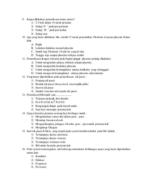 Soal Askeb 2 Iik 2016