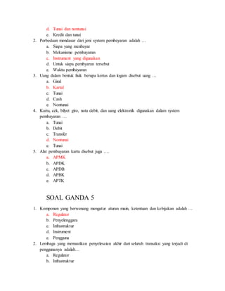 Soal Ekonomi Bab 3 Kelas X Iis K 13