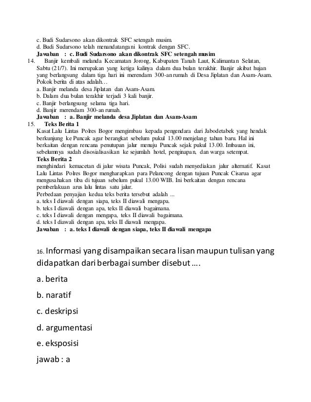 Soal bahasa indonesia