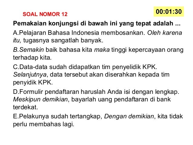 Soal bahasa indonesia kelas x kurikulum 2013